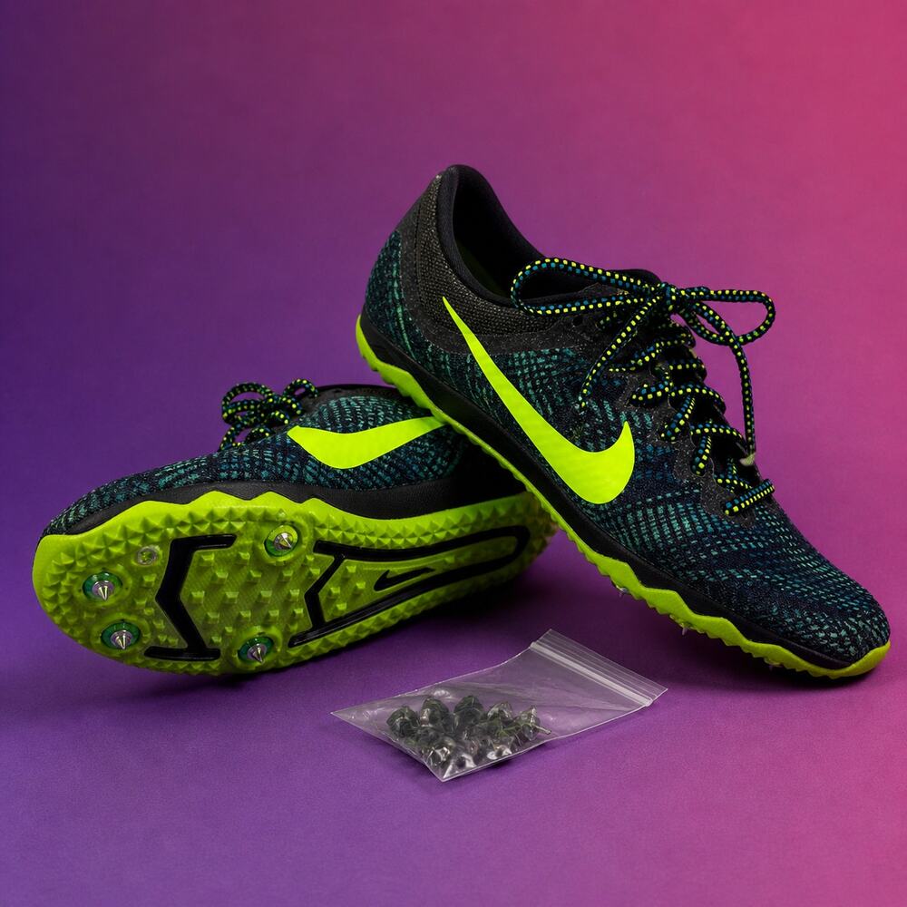 Nike Zoom Rival XC Spike Shoes Men 8 Women 9.5 Track Racing Teal/Black-Volt